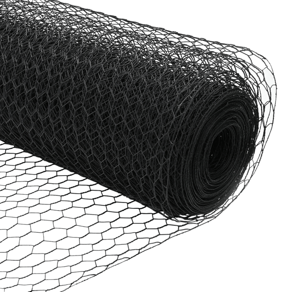 Hexagonstängsel Grå 1 x 50 m PVC