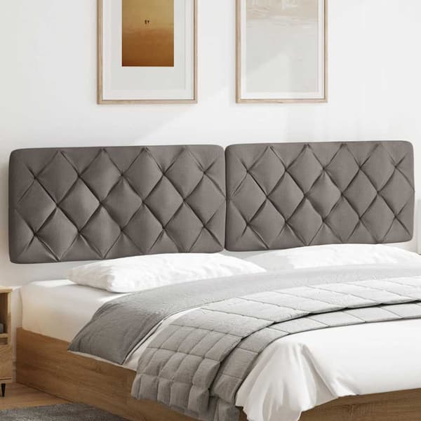 Headboard Cushion Taupe 200 cm Fabric