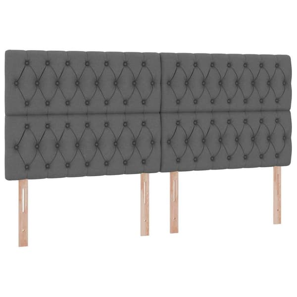 Förvaringssäng med madrass Mörkgrå 200 x 200 cm Polyester