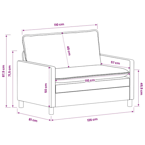 Soffset 2 pcs Beige Polyester