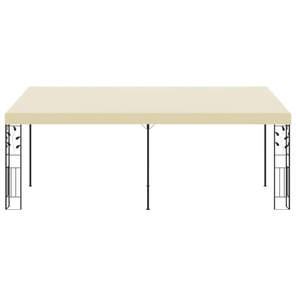 Väggmonterad paviljong 6x3x2,5 m gräddvit