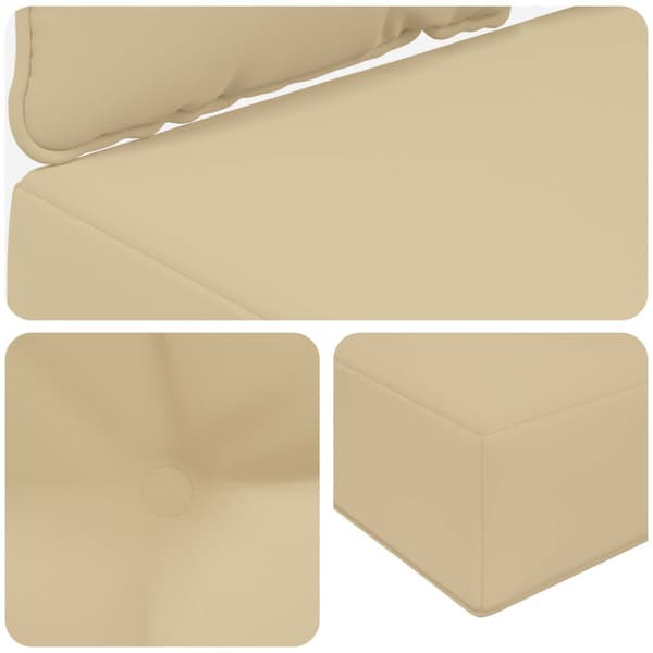 Utomhus Soffa Kudde 2 pcs Beige Polyester