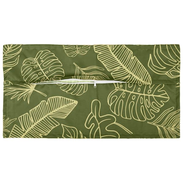Kuddöverdrag 12 st HOUTEN Bladdesign 40 x 80 cm Polyester