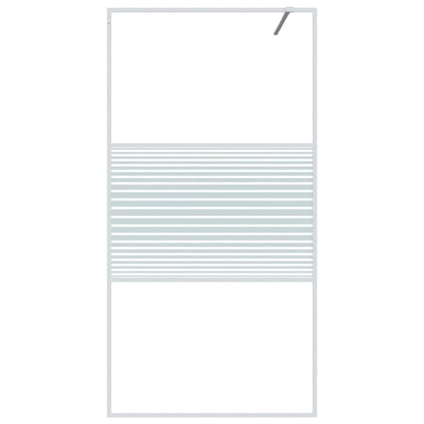 Duschvägg vit 100x195 cm klart ESG-glas