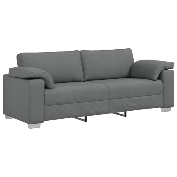 3-Sits soffa Mörkgrå 220 cm tyg