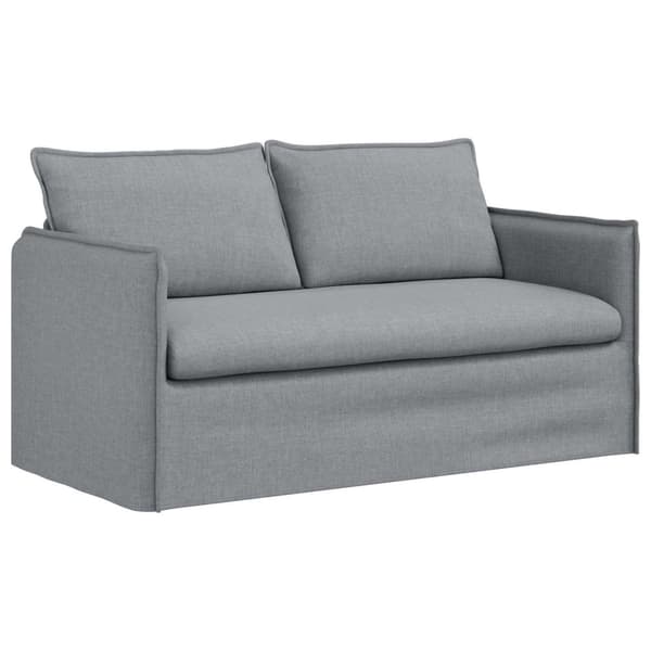 Soffset 2 pcs Ljusgrå 156 x 82 x 85 cm Tyg
