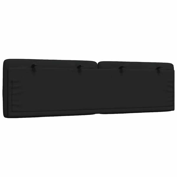 Headboard Cushion Black 180 cm Fabric