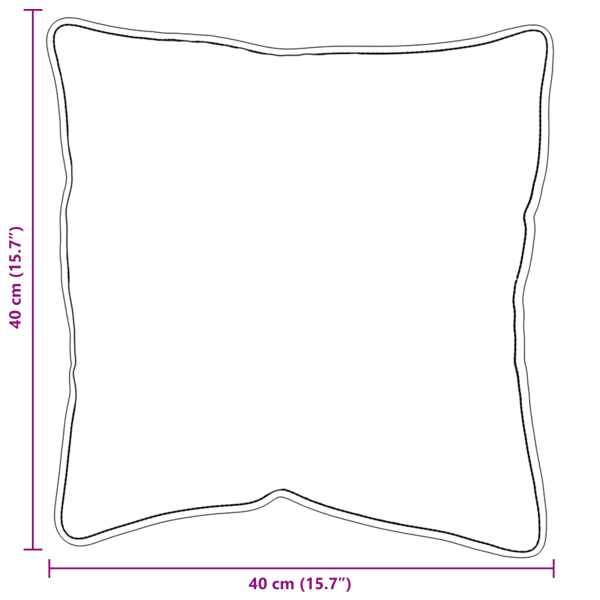 Kudde med kudde 2 pcs Vit 41 x 40 x 20 cm Polyester
