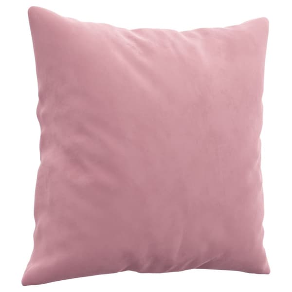 Soffgrupp med dynor 3 delar rosa sammet