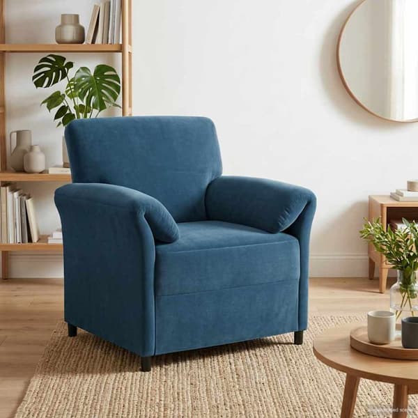 En-sitssoffa Blå 88 x 83 x 95 cm Sammet