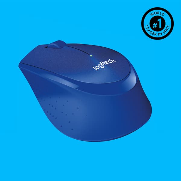 Logitech M330 SILENT PLUS - mus - 2.4 GHz - blå