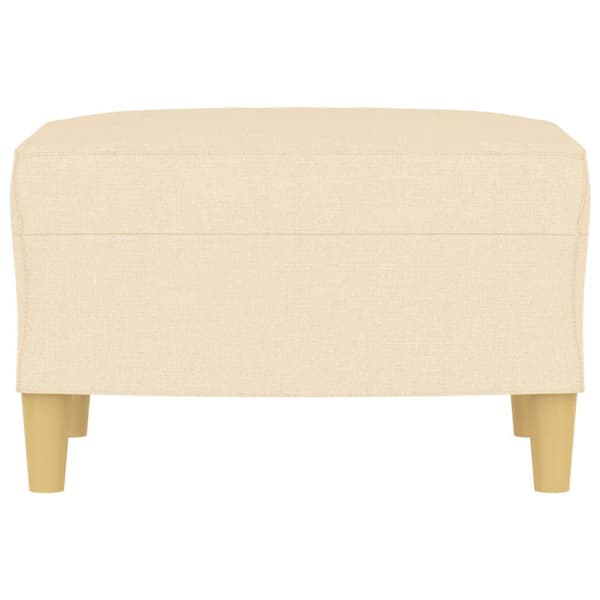 Fotpall gräddvit 60x50x41 cm tyg