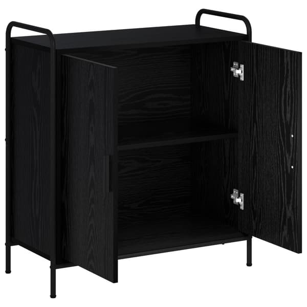 Sideboard Svart ek 97 x 33 x 81 cm Konstruerat trä