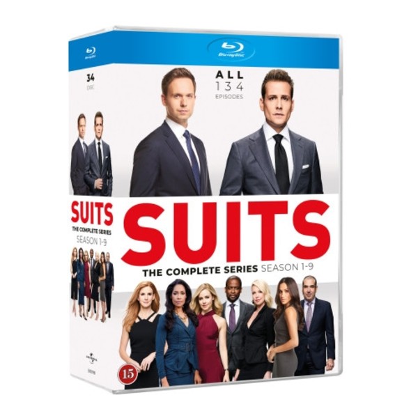 SUITS complete collection Season 1 - Season 9 - ALL 134 EPISODES - 34 BLU RAY DISCS -  MULTIPLE SUBTITLES ON SEVERAL SEASONS - SEE BACKSIDE