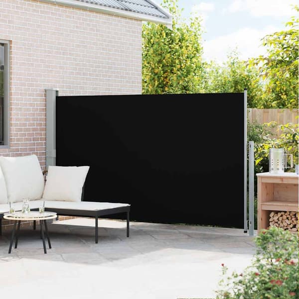 Infällbar sidomarkis 180x300 cm svart