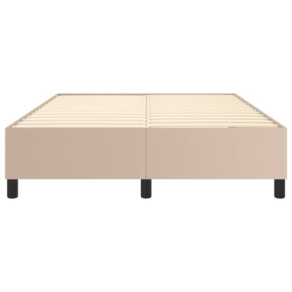Boxspring-sängram cappuccino 140x200 cm konstläder