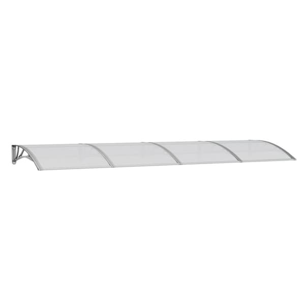 Dörrtak grå 350x100 cm polykarbonat
