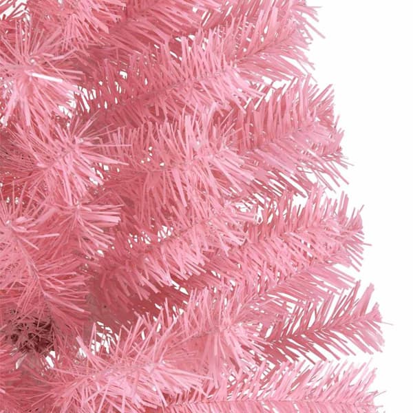 Konstgjord Förbelyst Julgran Rosa 210 cm PVC