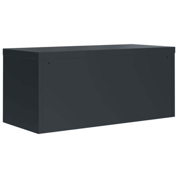 Dokumentskåp antracit 90x40x110 cm stål