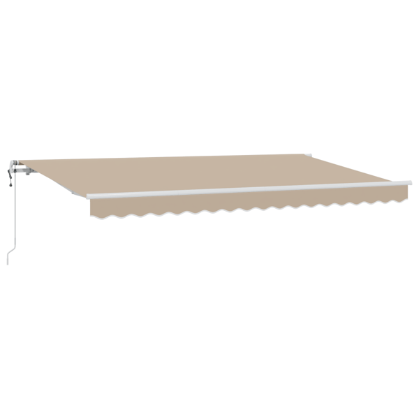 Utfällbar markis Beige 400 x 200 cm tyg