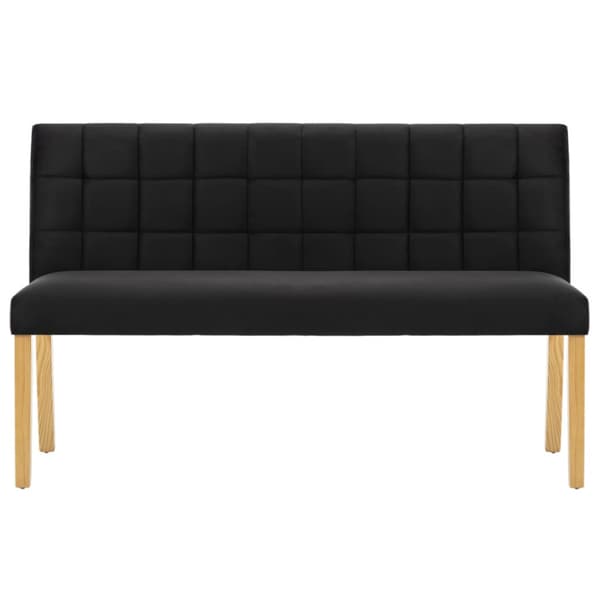 Bänk 140 cm svart sammet