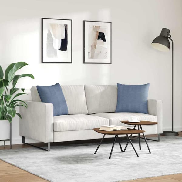 Sofakuddar 2 pcs Blå 50 x 50 cm Kordread tyg