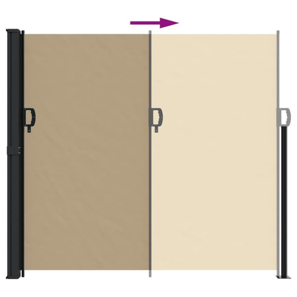Indragbar sidomarkis beige 180x500 cm