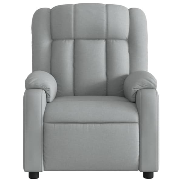 Reclinerfåtölj ljusgrå tyg