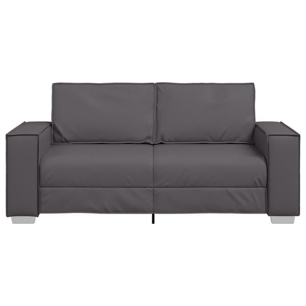 Tvåsitssoffa Grå 180 cm Konstläder