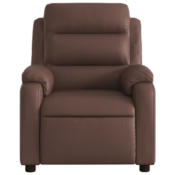 Reclinerfåtölj brun konstläder