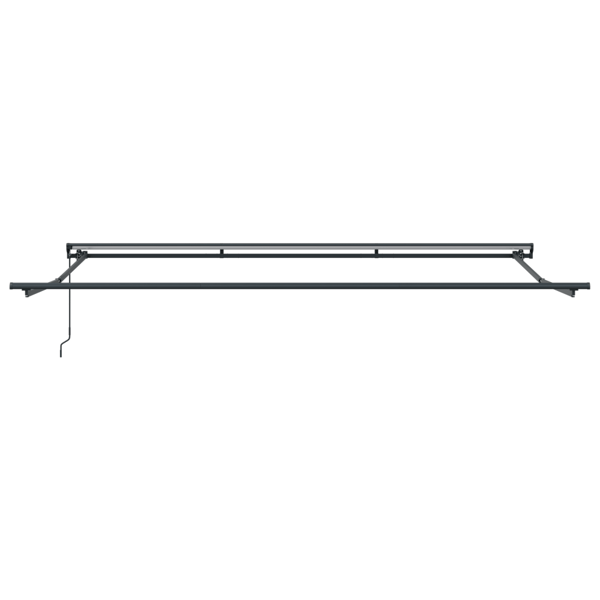 Markisram Gul och Vit 450 × 300 cm Polyester med PU-beläggning