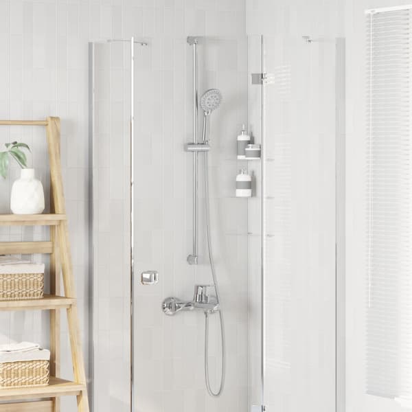 Duschsystemset Krom 101 cm Rostfritt stål