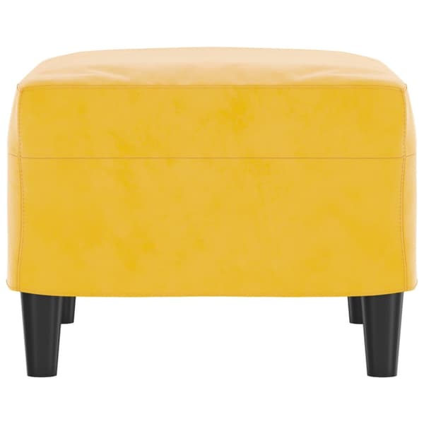 Fotpall gul 60x50x41 cm sammet
