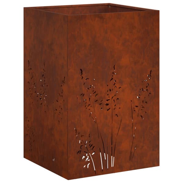 Trädgårdsplanterare 2 st Rostig 50 x 50 x 75 cm