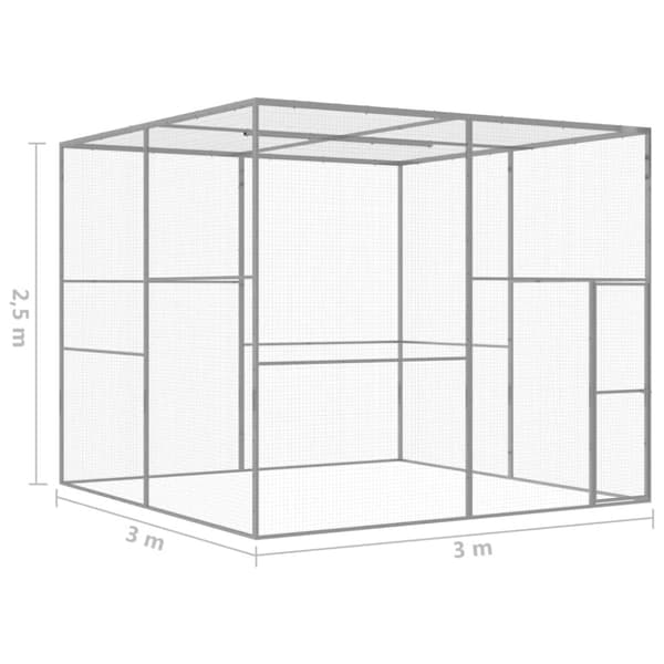 Kattbur 3x3x2,5 m galvaniserat stål