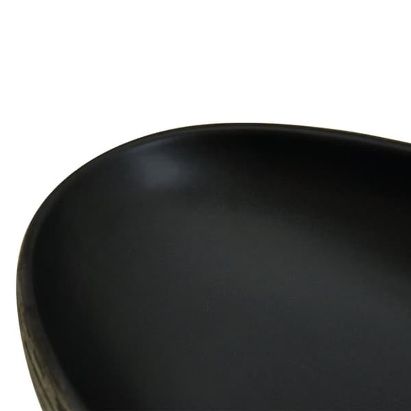Handfat grå och svart oval 59x40x14 cm keramik
