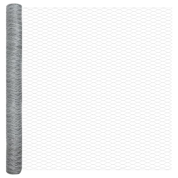 Hexagonstängsel Silver 1,5 x 10 m Galvaniserat stål