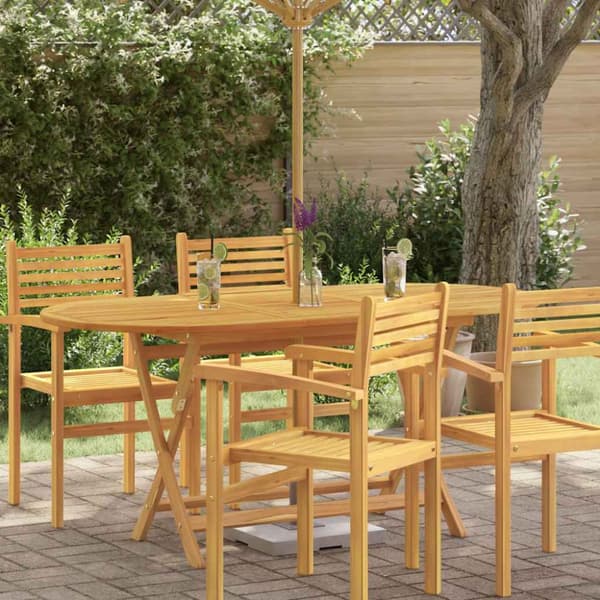 Hopfällbart trädgårdsbord 160x85x75 cm massivt eukalyptusträ