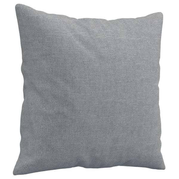 2-sits soffa med prydnadskuddar ljusgrå 120 cm tyg