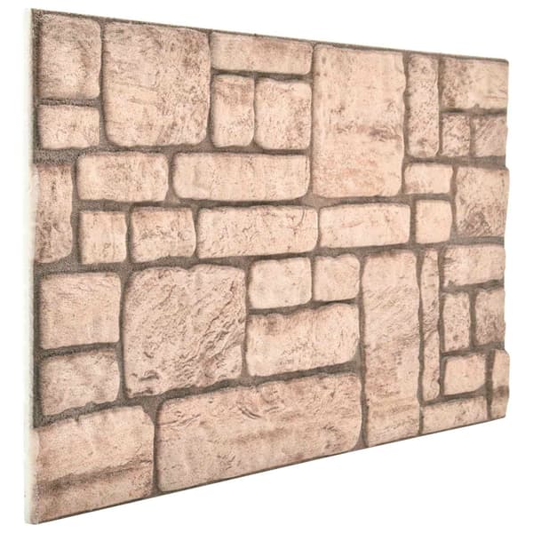 Väggpaneler 10 pcs Beige 100 x 50 cm EPS Skum