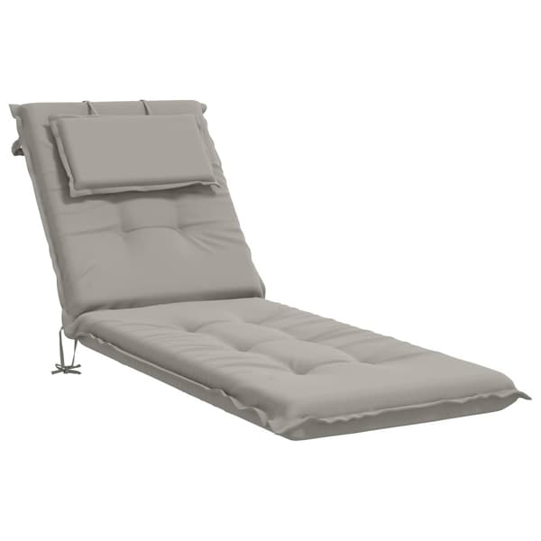 Solstol Kudde GEMERT 100% Polyester Grå 190 x 60 x 9 cm