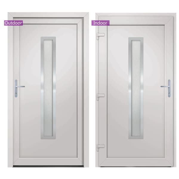 Ytterdörr vit 98x190 cm PVC