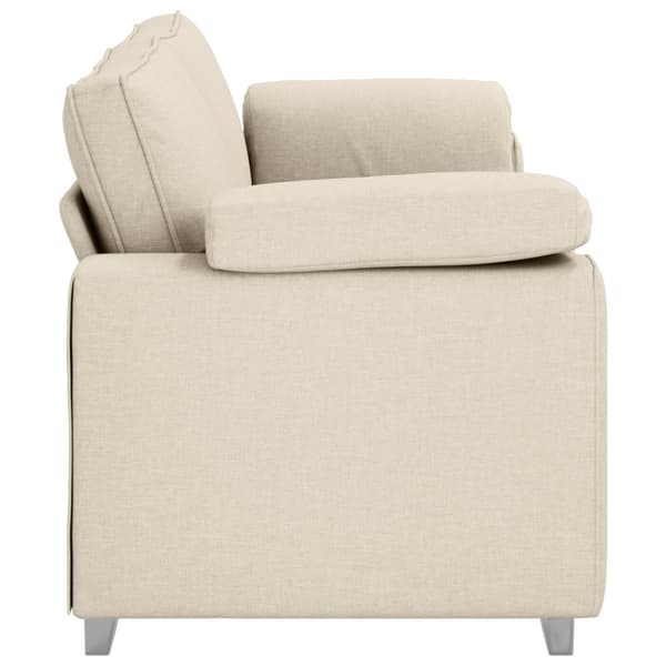 3-Sits soffa Beige 220 cm Linnenblandad tyg