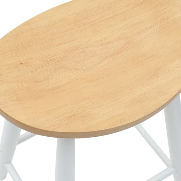 Matstolar 2 pcs Vit 46 x 37 x 63 cm Massiv Gummiträ