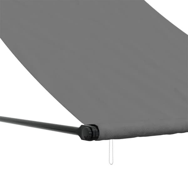 Infällbar markis antracit 100x150 cm tyg och stål