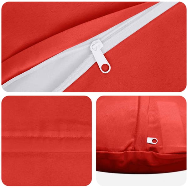 Kuddöverdrag 6 st HEERLEN Röd Ø 60 cm Polyester