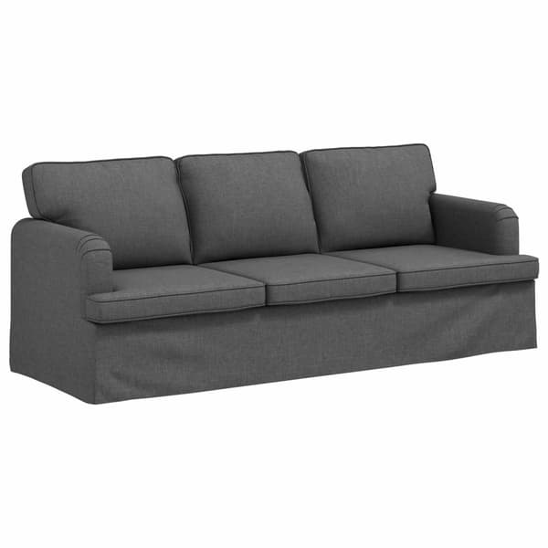 Soffset 2 pcs Mörkgrå 201 x 80 x 85 cm tyg