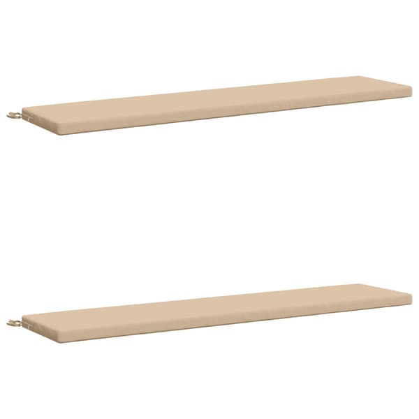 2-delade Bänk Kuddar SOEST 2 st 100% Polyester Gräddvit
