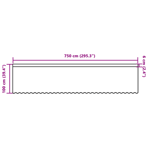 Spetsgardin med gardiner Blommor Vit 100x750cm Polyester