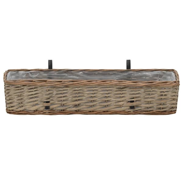 Balkonglåda 2 st korg med PE-foder 80 cm